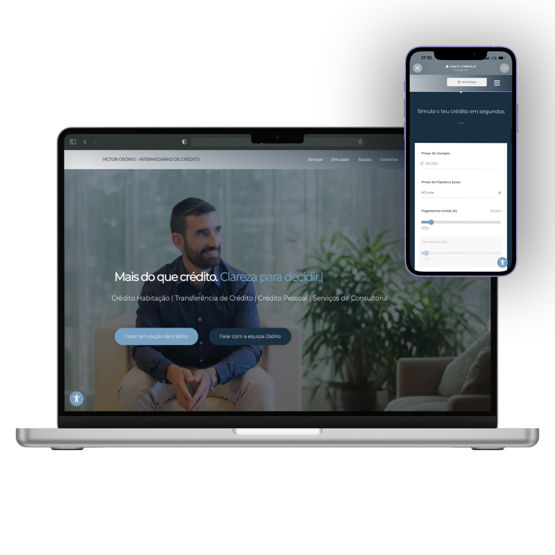 Da estratégia à execução, reunimos serviços de Marketing Digital, Web Design, Gestão de Redes Sociais, Publicidade Online, Email Marketing, SMS Marketing, Desenvolvimento de Websites e Landing Pages numa abordagem integrada e orientada para resultados.